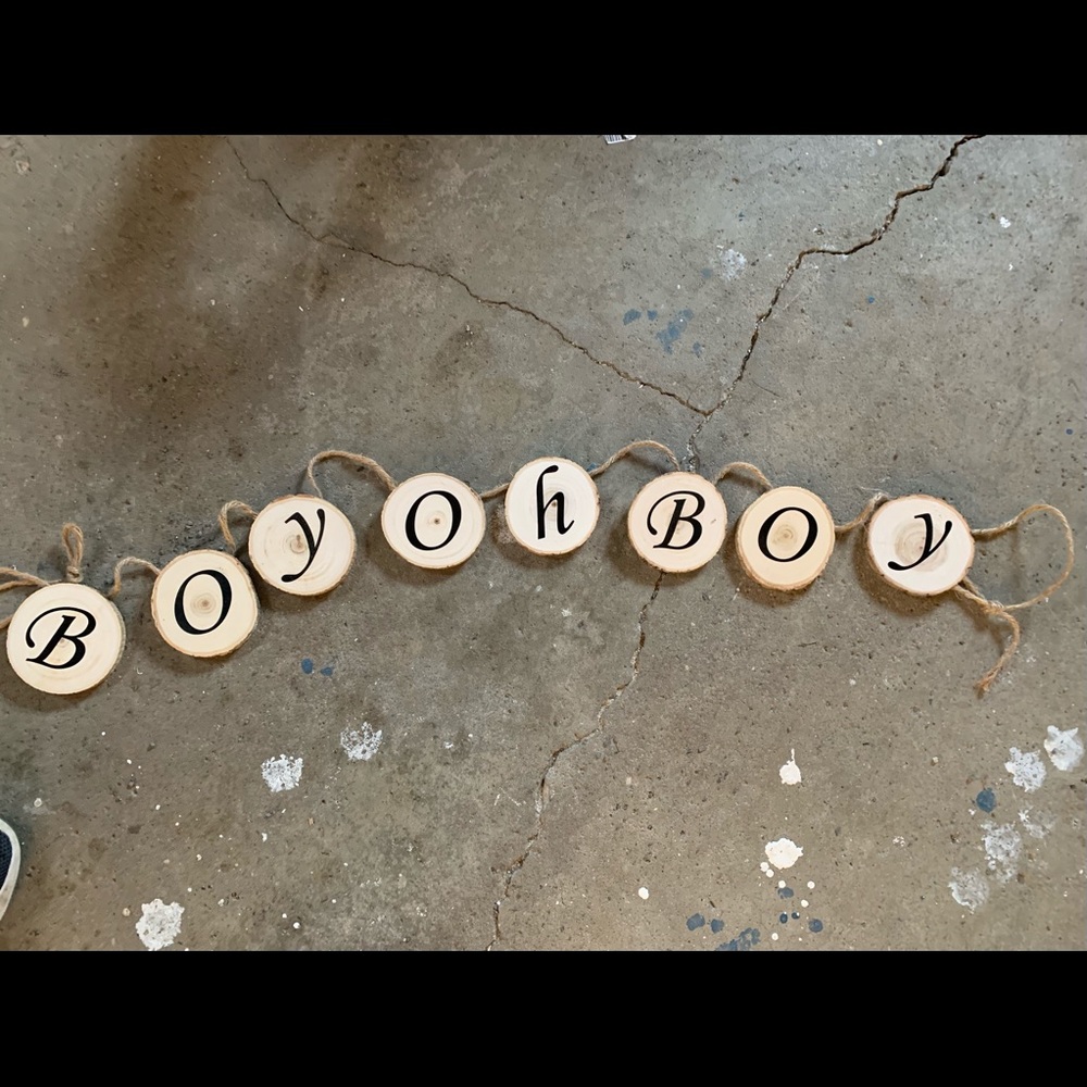 Boy woodland baby shower sign